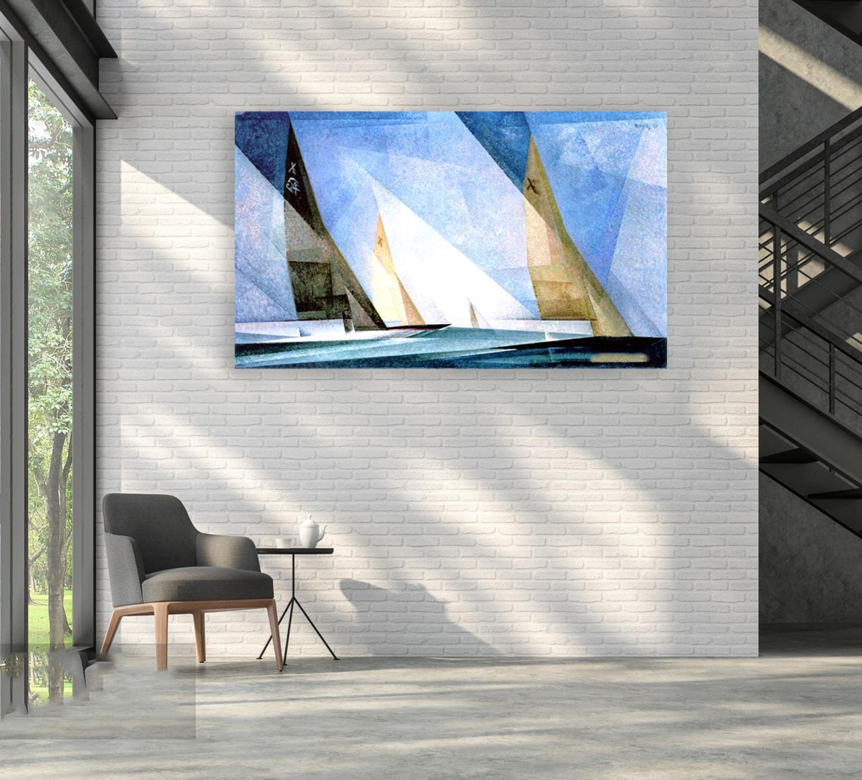 額装品/Composicion（リオネル ファイニンガー）/ポスター Amazon.co.jp: 額装。ライオネル・ファイニンガーの有名な絵画.「X 54